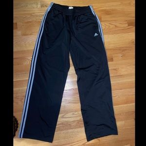ADIDAS black & gray track pants